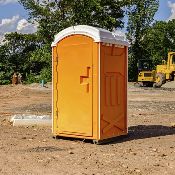 how often are the portable toilets cleaned and serviced during a rental period in Montgomery County Illinois